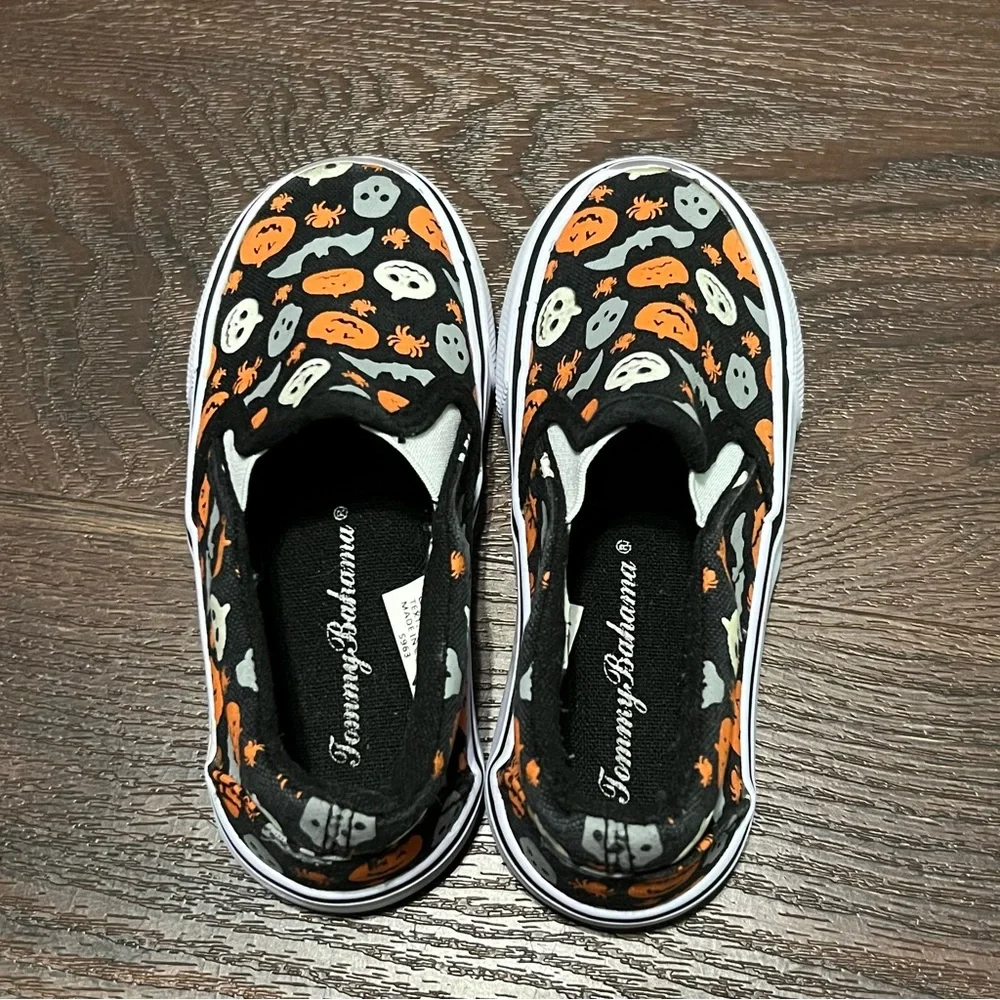 Tommy‎ Bahama Kids Halloween Sneakers - Black and Orange Size 9 - Picture 6 of 8